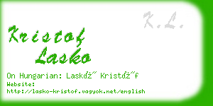 kristof lasko business card